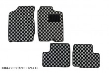 フロアマット チェック柄 ダイハツ ミラ L700S/L700V/L710S/L710V (H10.10～H14.12) T-10-2W [KABDA0040CK-01]