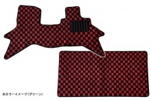 フロアマット チェック柄 ニッサン NV100クリッパー DR17V (グレード：DX・DX-GLパッケージ) (H27.03～) ※AT車 T-10-2W [KABNS0170CK-01]