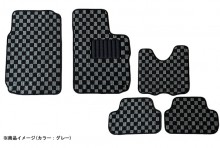 フロアマット チェック柄 スバル R1 RJ1/RJ2 (H17.01～H22.03) T-10-2W [KABSB0004CK-01]