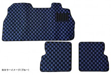 フロアマット チェック柄 スバル プレオ RA1/RA2/RV1/RV2 (H10.10～H22.04) ※コラムシフト・プレオネスタ含む T-10-2W [KABSB0037CK-01]