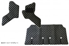 フロアマット チェック柄 スズキ エブリイワゴン DA52W/DA62W (H11.01～H17.08) ※AT専用 T-10-2W [KABSU0019CK-01]