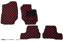 フロアマット チェック柄 スズキ ジムニー  JB64W (H30.07～) ※MT車 T-10-2W [KABSU0121CK-01]