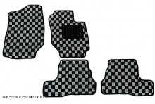 フロアマット チェック柄 スズキ ジムニーシエラ JB74W (H30.07～) ※MT専用 T-10-2W [KABSU0123CK-01]