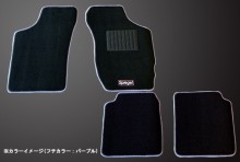 フロアマット スズキ アルト/アルトワークス HA11S/HA21S/HB11S/HB21S（H6.11～H10.10）※運転席ストッパー位置(右端・ボタン) T-10-2W [SPFMSZ078-01]