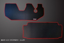 ラバーフロアマット スバル サンバーバン TV1/TV2 (H17.02～Ｈ24.04) ※AT専用 T-10-2W [RBFMSB018-01]