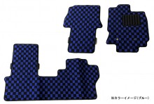 フロアマット チェック柄 ダイハツ タント LA650S/LA660S (R1.07～) ※運転席ロングスライドシート無 T-10-2W [KABDA0153CK-01]