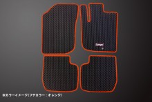 ラバーフロアマット ダイハツ ミラ(カスタム) L285S (H18.12～H23.06) ※前期・4WD・MT・リアヒーターダクト無 T-10-2W [RBFMDH092-01]